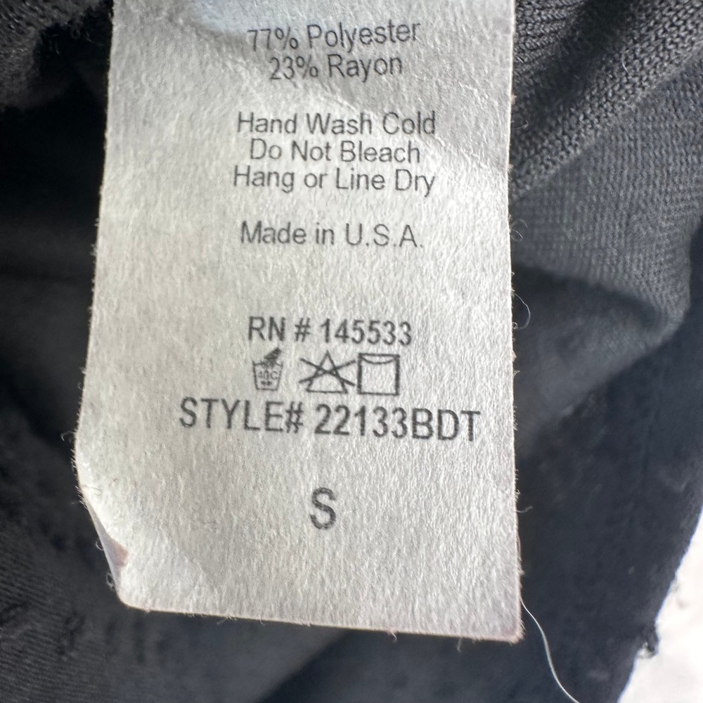 W5 Black Textured Dot Bell Sleeve Zipper Back Top Blouse Size S - Picture 6 of 13